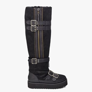 Ugg Moto Punk OTK Women Fashion Boots Black (0124NSCFO)